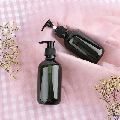 500 ml plastikowa butelka na balsam Bursztynowe plastikowe butelki szamponu z pompką