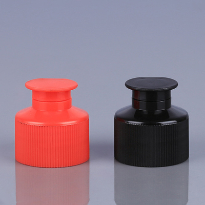 24mm 28mm Plastikowe nakładki Flip Top na butelki Czerwony Czarny