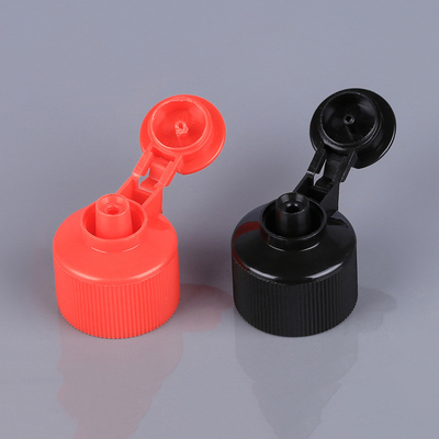 24mm 28mm Plastikowe nakładki Flip Top na butelki Czerwony Czarny