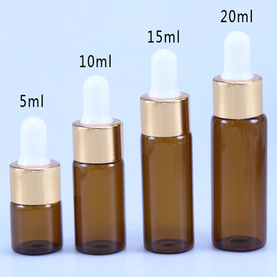 Kosmetyki 10 ml 15 ml 20 ml Brązowa szklana butelka z zakraplaczem do olejków eterycznych