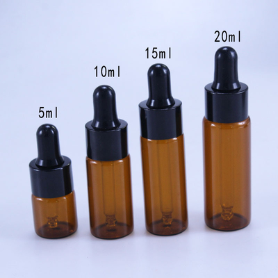 Kosmetyki 10 ml 15 ml 20 ml Brązowa szklana butelka z zakraplaczem do olejków eterycznych