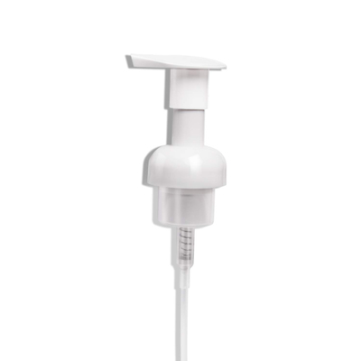 Biała plastikowa pompa dozująca do mydła w piance 40 mm / 410 bez wycieku