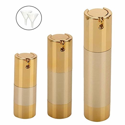 UV Technical Small Gold Airless Pump Butelki 15 ml 30 ml 50 ml