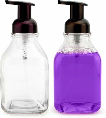 Butelki z pompką do balsamu LinDeer Black PET o pojemności 500 ml, przezroczyste