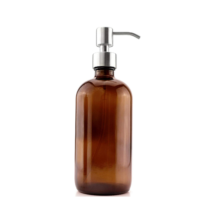 Butelki z balsamem o pojemności 500 ml z brązowego szkła z dozownikiem pompy 28 mm