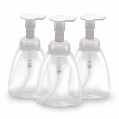 Przezroczyste 500 ml puste plastikowe butelki z balsamem z pompką 28 mm