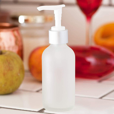 LinDeer White 100 ml matowa szklana butelka na balsam z pompką ODM