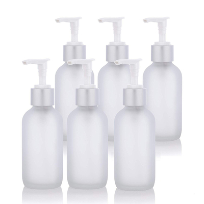 LinDeer White 100 ml matowa szklana butelka na balsam z pompką ODM