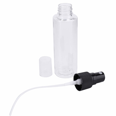 Przezroczyste plastikowe słoiki PET o pojemności 100 ml z pompką 24 mm